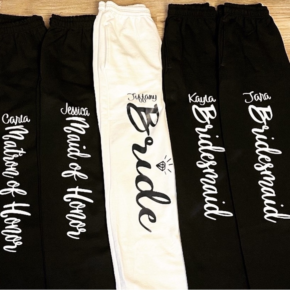 Wedding bride/bridesmaid sweatpants